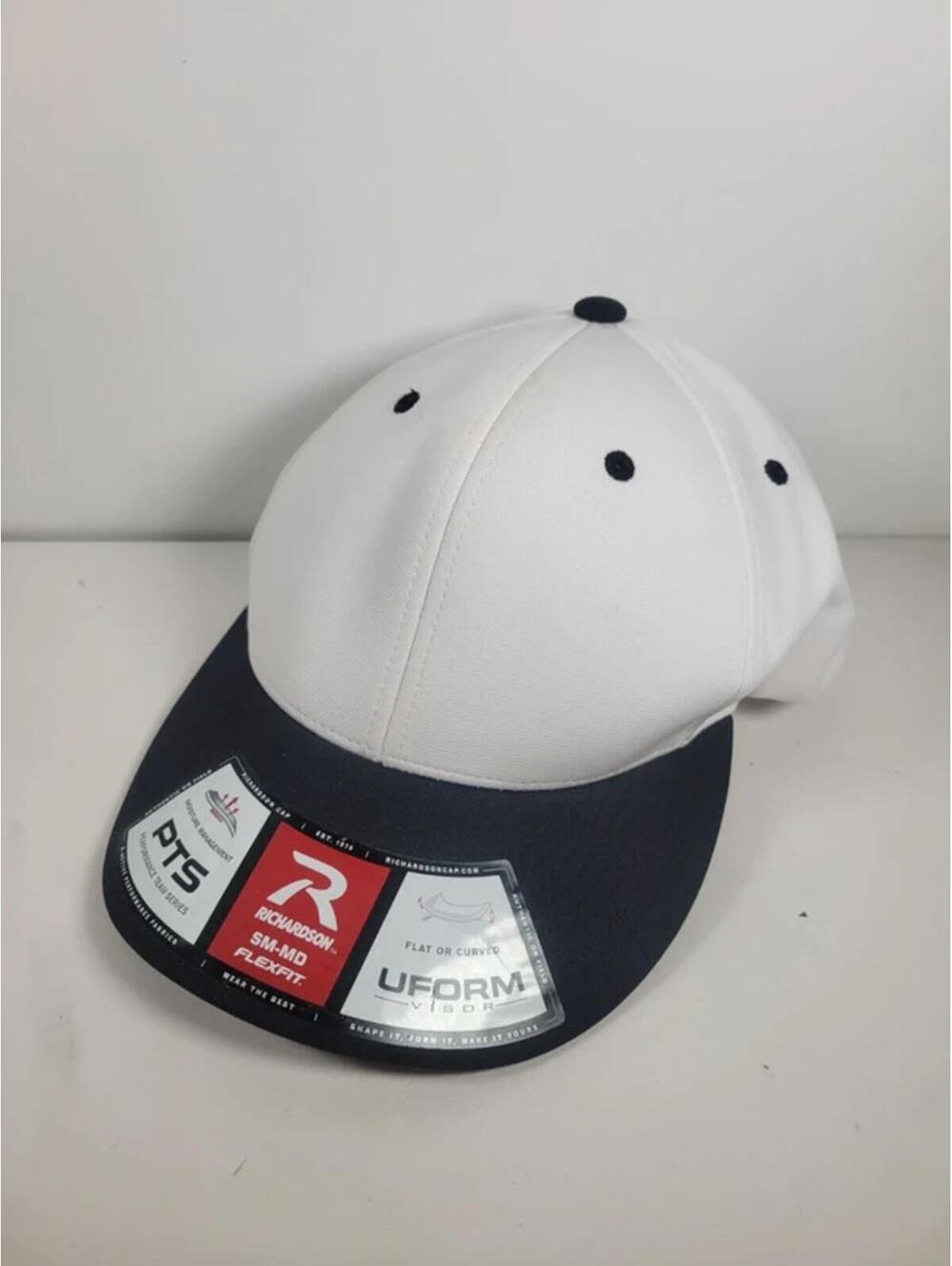 Richardson PTS 20 Flex Fit Baseball Cap Hat Size S/M Small Medium White Blank